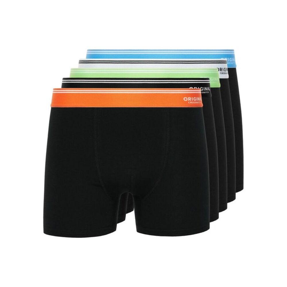 Crosshatch Mens Prismara Boxer Shorts (Pack of 5) / Black